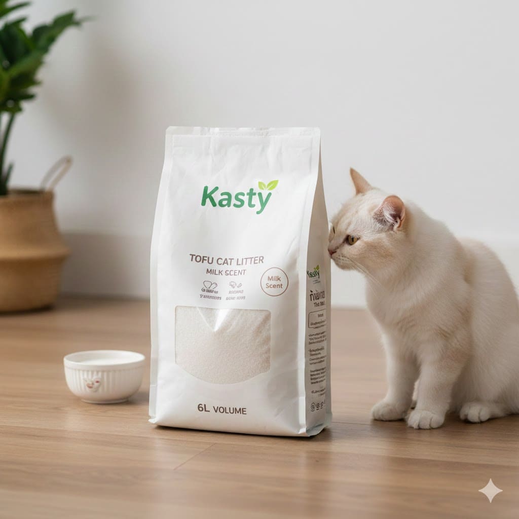 ทรายแมวเต้าหู้ Kasty